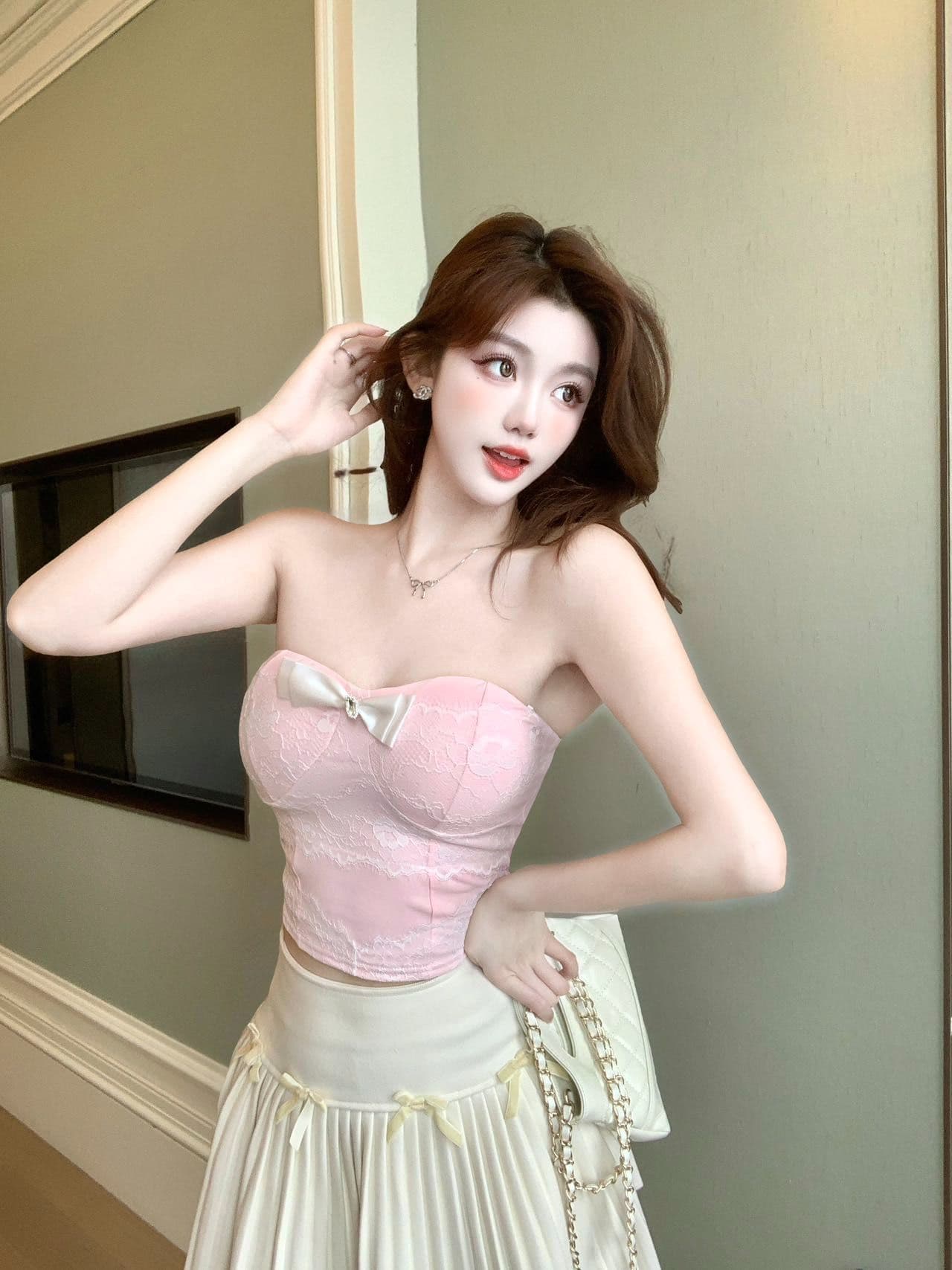 순수한 욕망 디자인 슬립 섹시함 튜브탑 조끼 여름 새로운 레이스 조각 핫걸 맨위 여성 상세 이미지 22