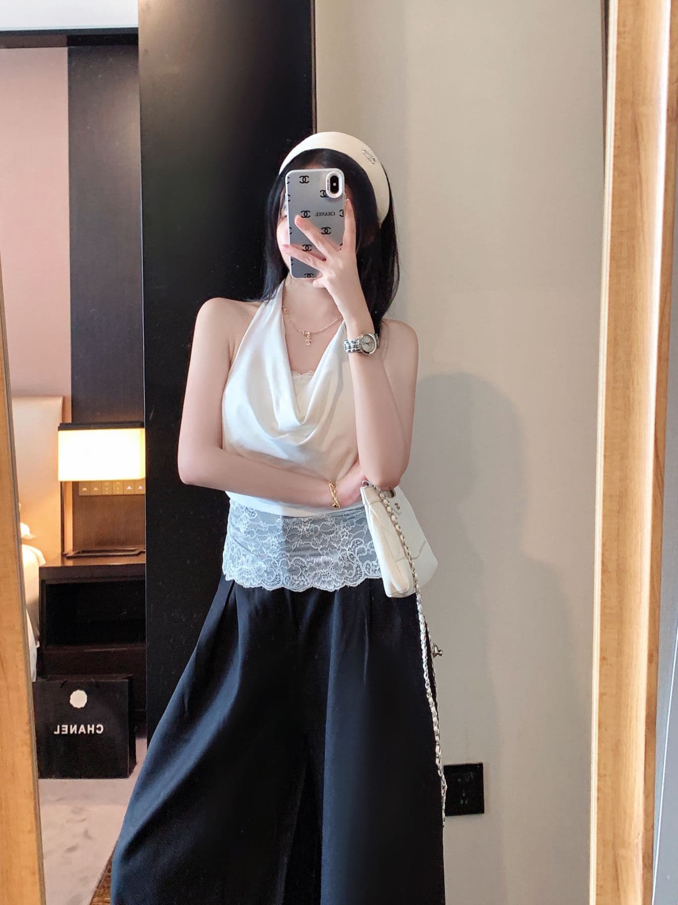 행침 목 흔들다 칼라 민소매 조끼 여성 여름 외출용 허리 수축 타이트 디자인 센스 핫걸 오프숄더 맨위 상세 이미지 14