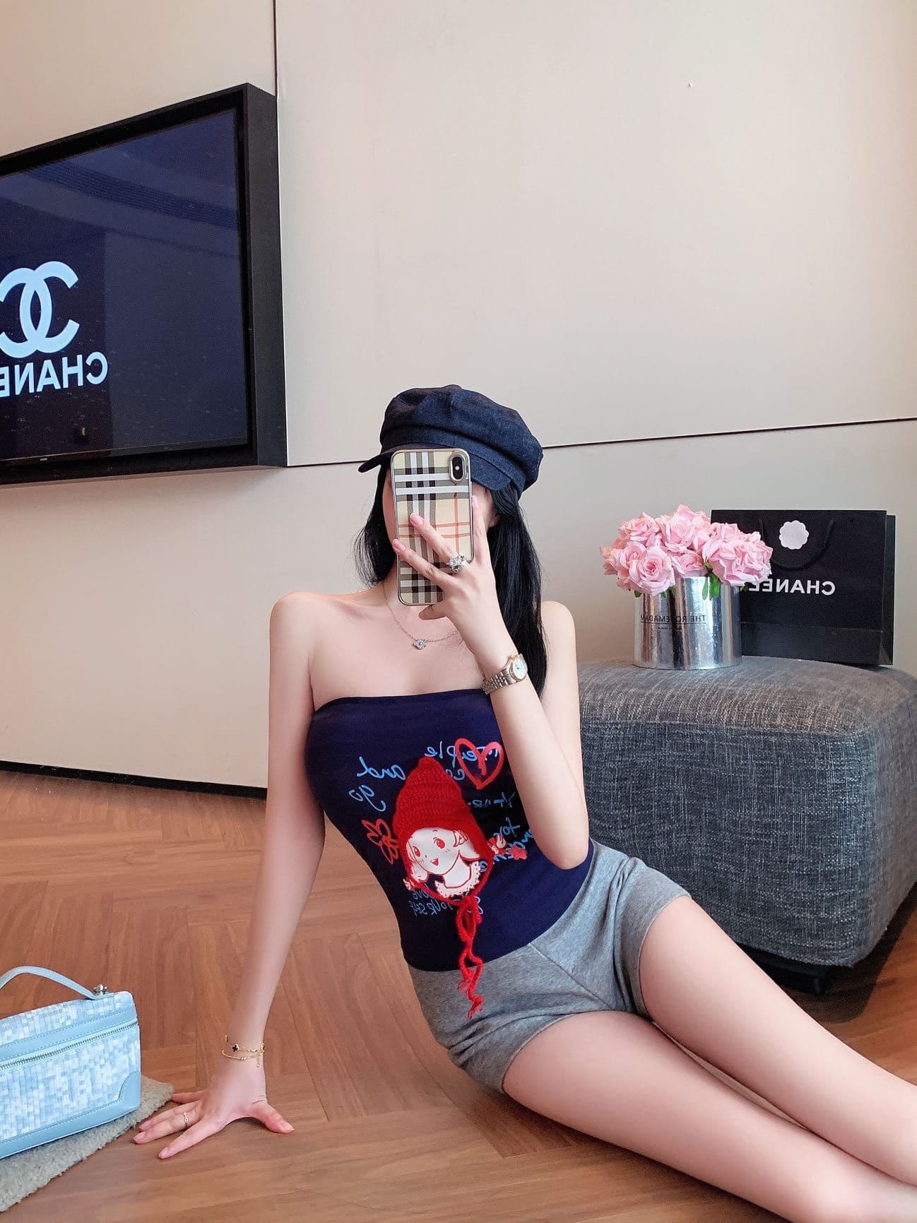 벨트 가슴 패드 작은 빨간 모자 소녀 한 단어 와이 아름다움 뒤로 민소매 튜브탑 여성 여름 몸매 가꾸기 인사이드 가져 가라. 핫걸 포장 가슴 상세 이미지 2