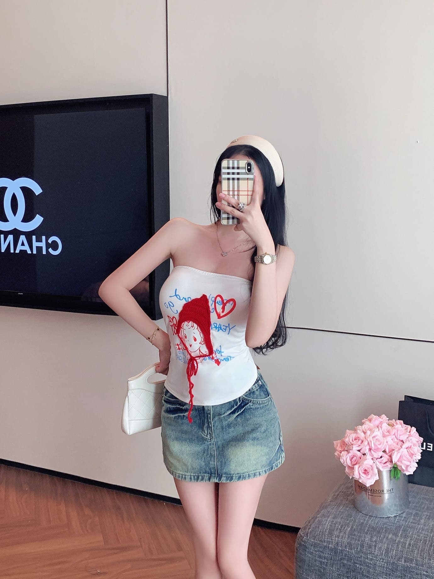 벨트 가슴 패드 작은 빨간 모자 소녀 한 단어 와이 아름다움 뒤로 민소매 튜브탑 여성 여름 몸매 가꾸기 인사이드 가져 가라. 핫걸 포장 가슴 상세 이미지 15