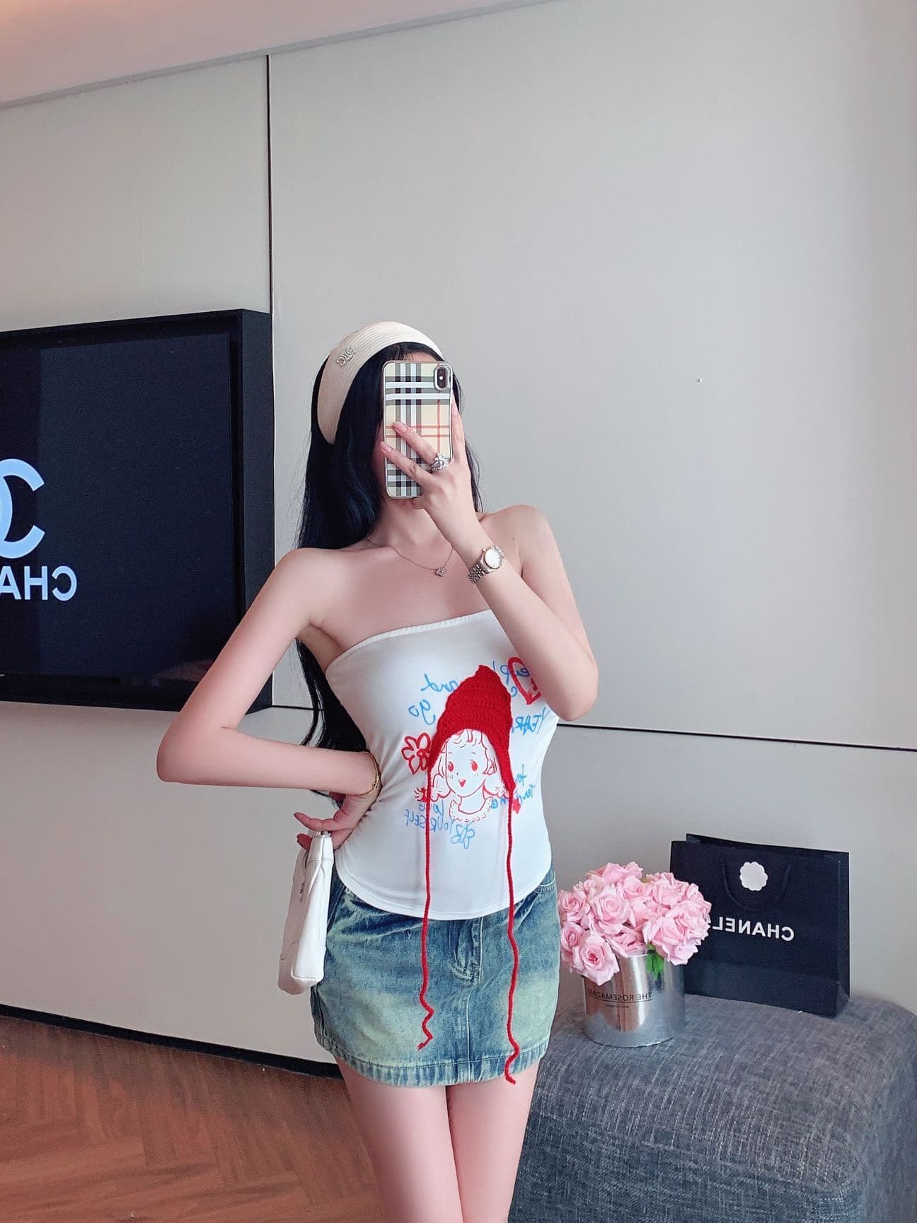 벨트 가슴 패드 작은 빨간 모자 소녀 한 단어 와이 아름다움 뒤로 민소매 튜브탑 여성 여름 몸매 가꾸기 인사이드 가져 가라. 핫걸 포장 가슴 상세 이미지 17