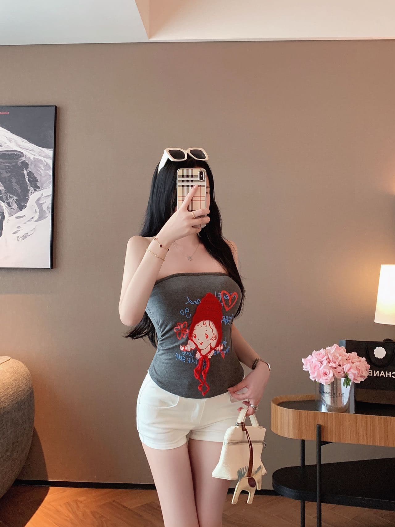 벨트 가슴 패드 작은 빨간 모자 소녀 한 단어 와이 아름다움 뒤로 민소매 튜브탑 여성 여름 몸매 가꾸기 인사이드 가져 가라. 핫걸 포장 가슴 상세 이미지 20