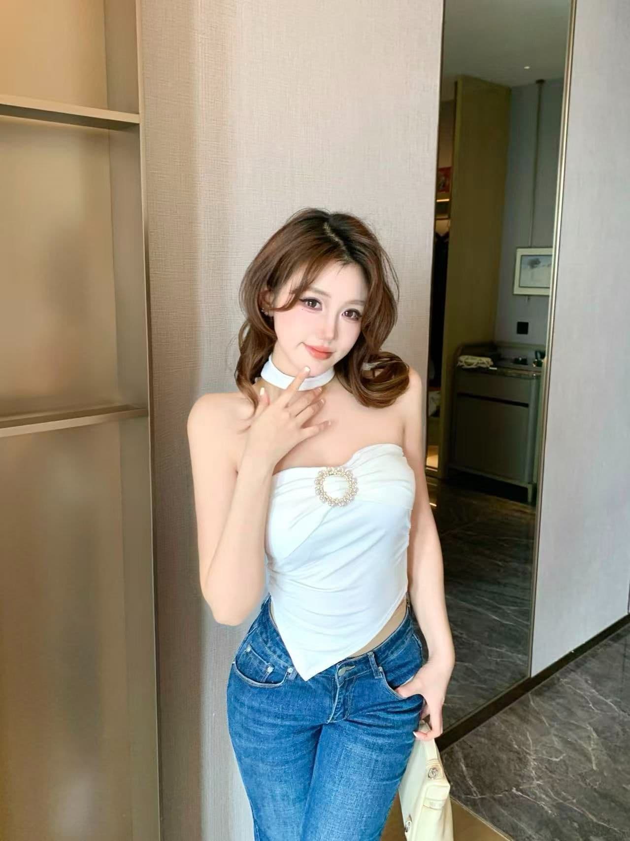 불규칙 행침 목 캐미솔 여름 순수한 욕망 핫걸 오프숄더 튜브탑 작은 맨위 태국 아름다운 벨트 가슴 패드 상세 이미지 16