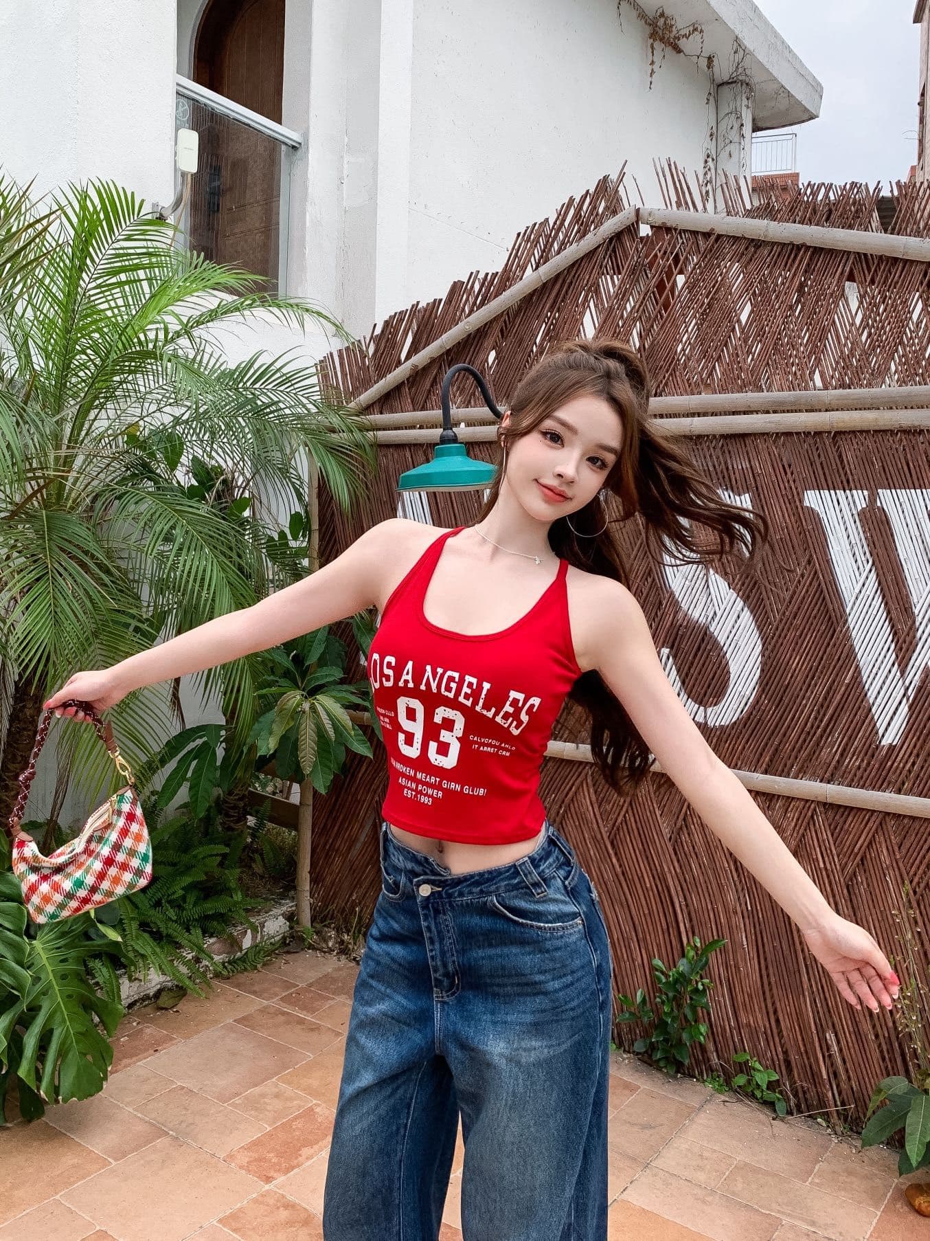 아메리칸 알파벳 프린트 조끼 슬립 여성 여름 2026 새로운 몸매 가꾸기 달콤한 핫걸 인사이드 가져 가라. 민소매 외출용 맨위 상세 이미지 3