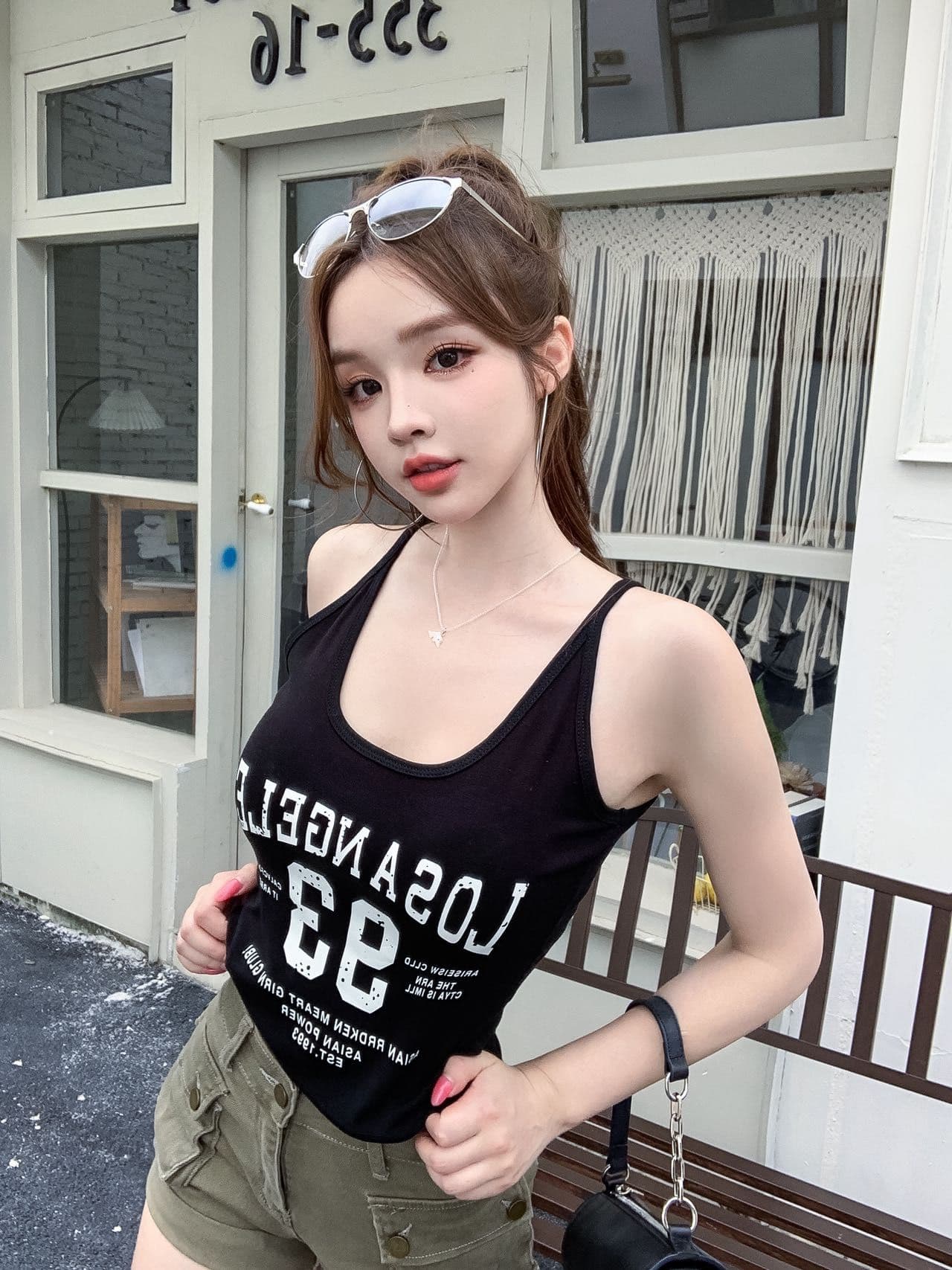 아메리칸 알파벳 프린트 조끼 슬립 여성 여름 2026 새로운 몸매 가꾸기 달콤한 핫걸 인사이드 가져 가라. 민소매 외출용 맨위 상세 이미지 11