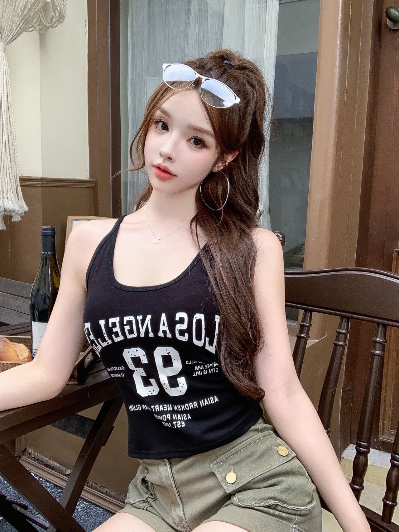 아메리칸 알파벳 프린트 조끼 슬립 여성 여름 2026 새로운 몸매 가꾸기 달콤한 핫걸 인사이드 가져 가라. 민소매 외출용 맨위 상세 이미지 13
