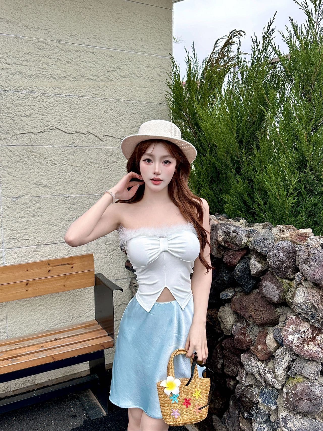 섹시함 플리스 패치워크 트임 튜브탑 조끼 여성 여름 벨트 가슴 패드 몸매 가꾸기 인사이드 가져 가라. 고급 센스 아름다움 뒤쪽에 의류 트렌디 상세 이미지 11