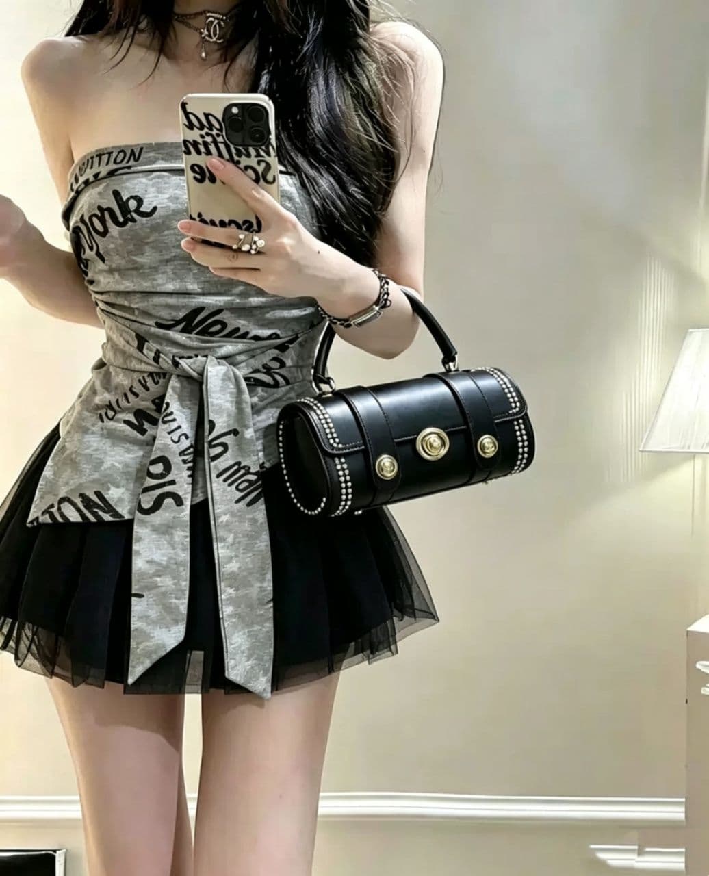 핫걸 섹시함 불규칙 행침 목 비스듬한 어깨 의류 여성 가을 디자인 센스 작은 대중 몸매 가꾸기 인사이드 가져 가라. 조끼 슬립 외출용 상세 이미지 10