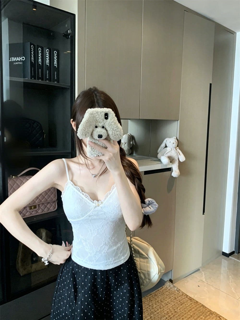 순수한 욕망 바람 달콤함 레이스 캐미솔 여름 2026 새로운 쇼트 스타일 민소매 몸매 가꾸기 섹시함 인사이드 잡아라. 의류 상세 이미지 1
