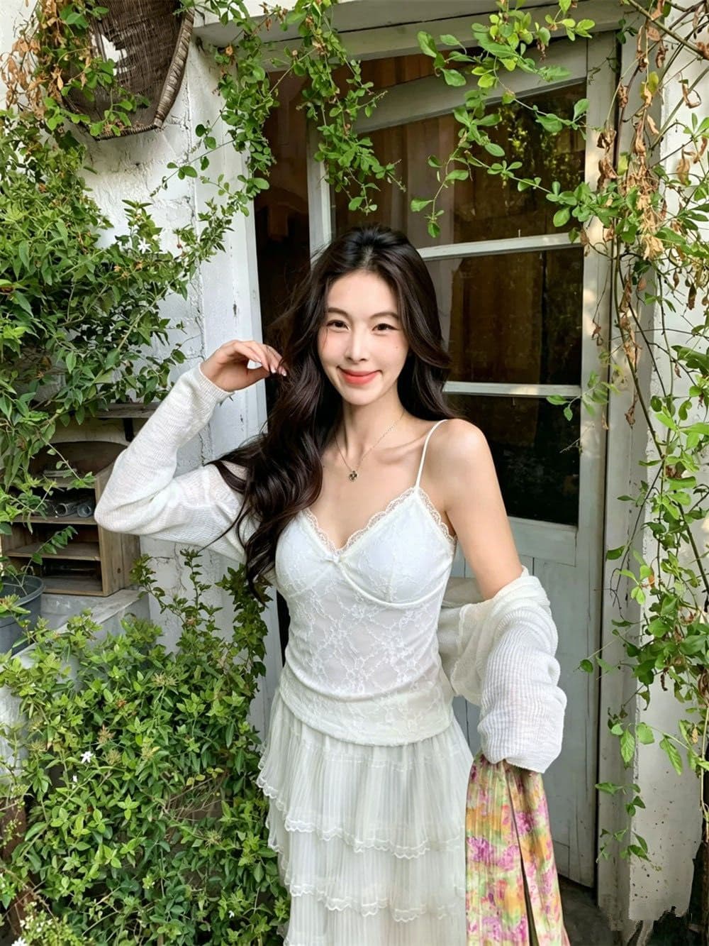 순수한 욕망 바람 달콤함 레이스 캐미솔 여름 2026 새로운 쇼트 스타일 민소매 몸매 가꾸기 섹시함 인사이드 잡아라. 의류 상세 이미지 18