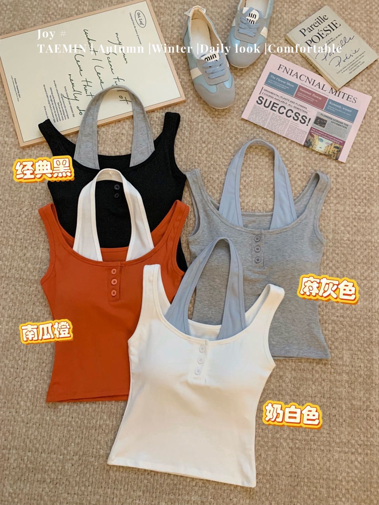 한 부서 회색 페이크 레이어드 u 칼라 작은 슬링 조끼 여성 여름 아름다운 아름다운 고급 센스 민소매 인사이드 잡아라. 의류 상세 이미지 24