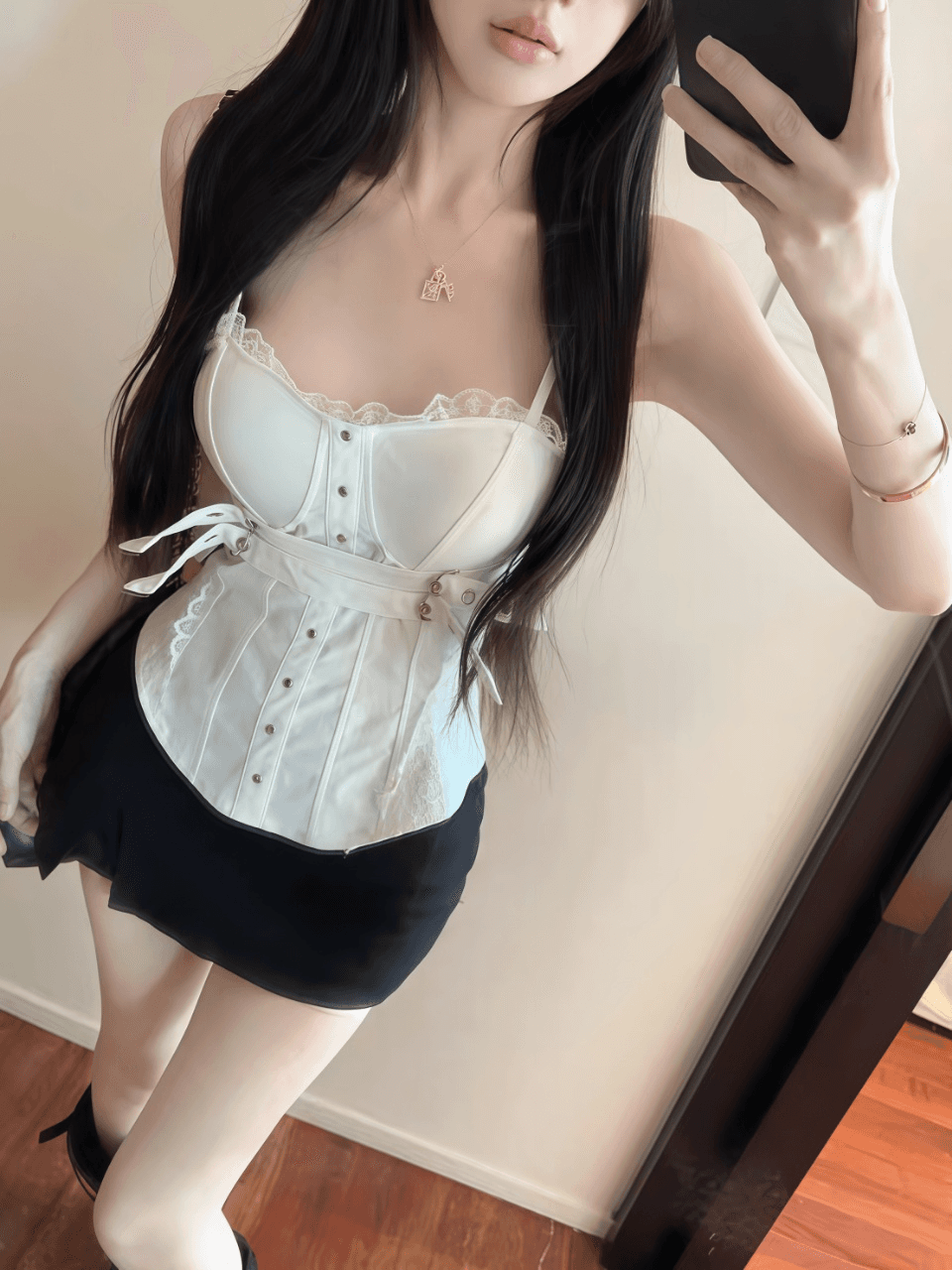 레이스 조각 페이크 레이어드 캐미솔 여름 태국 사람 스타일 핫걸 오프숄더 생선뼈 튜브탑 켜기 벨트 가슴 패드 상세 이미지 10