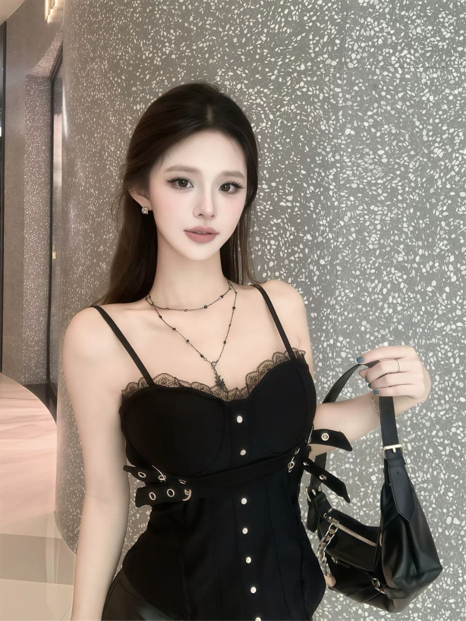 레이스 조각 페이크 레이어드 캐미솔 여름 태국 사람 스타일 핫걸 오프숄더 생선뼈 튜브탑 켜기 벨트 가슴 패드 상세 이미지 16