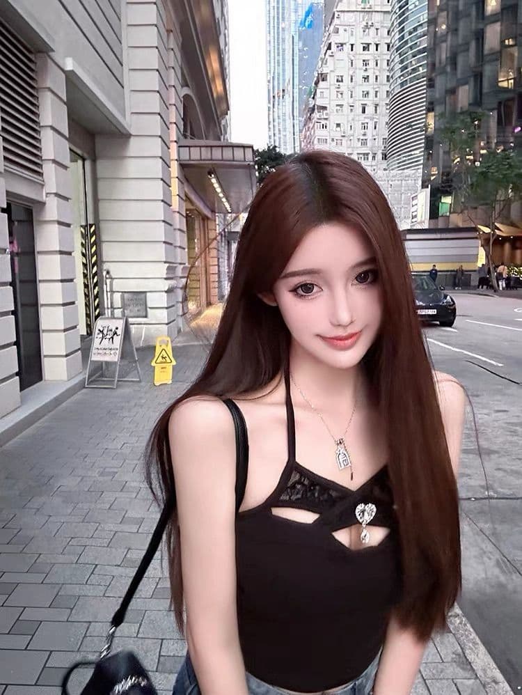 한 부서 순수한 욕망 섹시함 십자가 디자인 센스 홀로우 아웃 행침 목 캐미솔 여름 섹션 인사이드 가져 가라. 몸매 가꾸기 핫걸 맨위 상세 이미지 2
