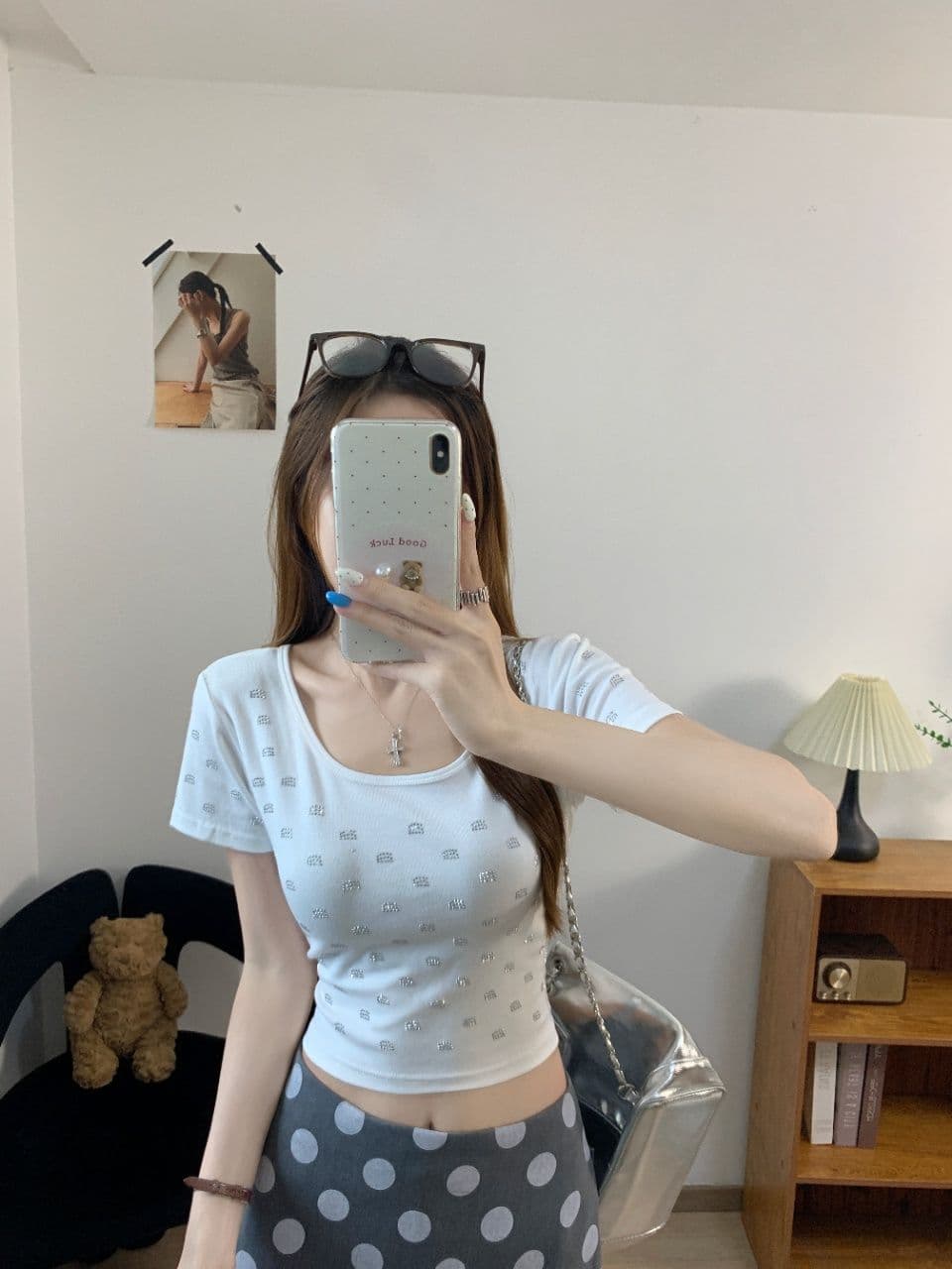 아메리칸 핫걸 바람 오프숄더 패치워크 색상 반팔 티셔츠 여성 여름 몸매 가꾸기 슬림해 보이는 벨트 가슴 패드 디자인 센스 쇼트 스타일 맨위 상세 이미지 15