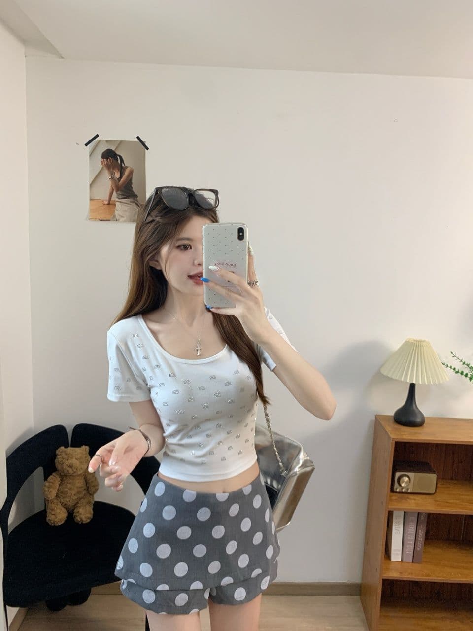 아메리칸 핫걸 바람 오프숄더 패치워크 색상 반팔 티셔츠 여성 여름 몸매 가꾸기 슬림해 보이는 벨트 가슴 패드 디자인 센스 쇼트 스타일 맨위 상세 이미지 19