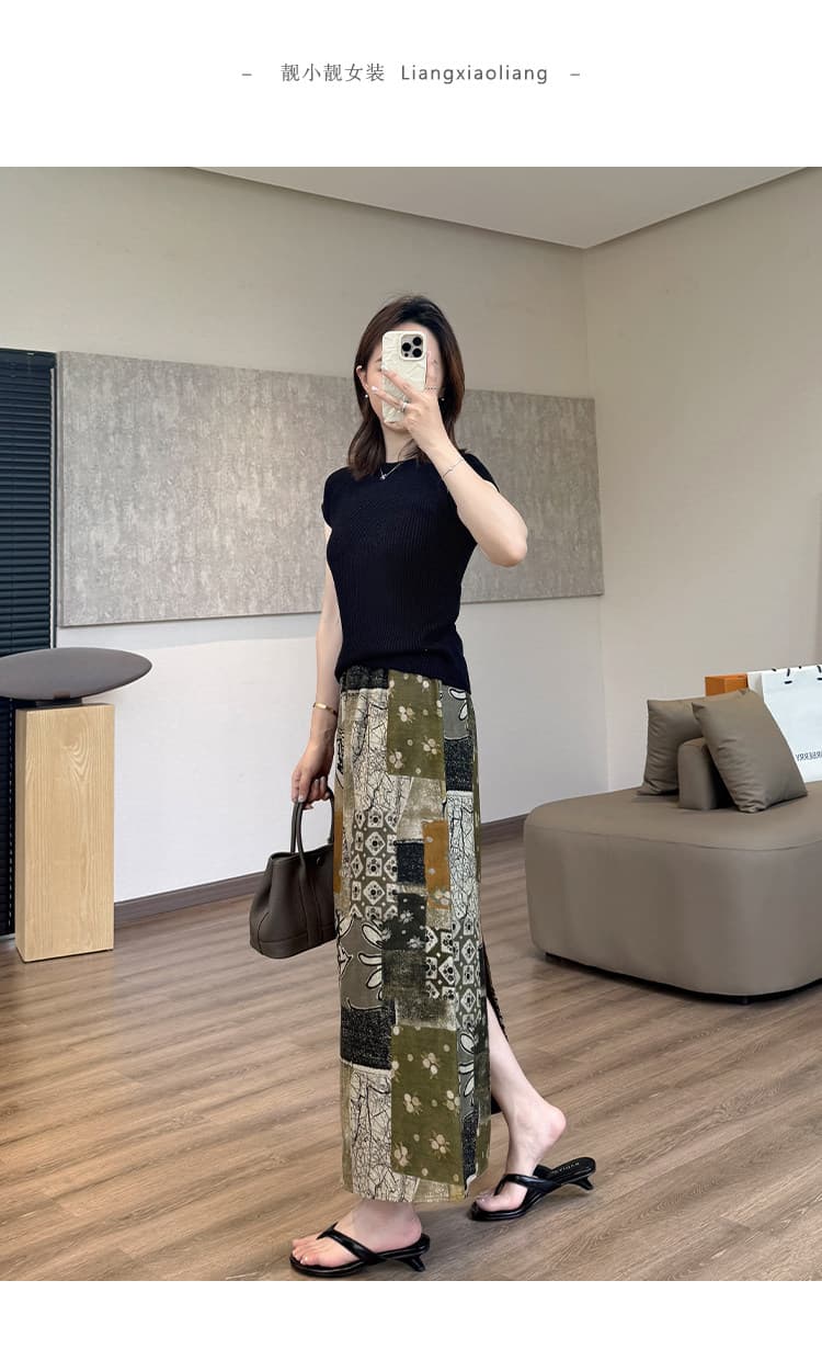 한 부서 순수한 욕망 얇은 스타일 라운드 넥 니트 반팔 여성 수직 구덩이 기사 질감 센스 몸매 가꾸기 슬림해 보이는 인사이드 가져 가라. 기본 셔츠 맨위 상세 이미지 31