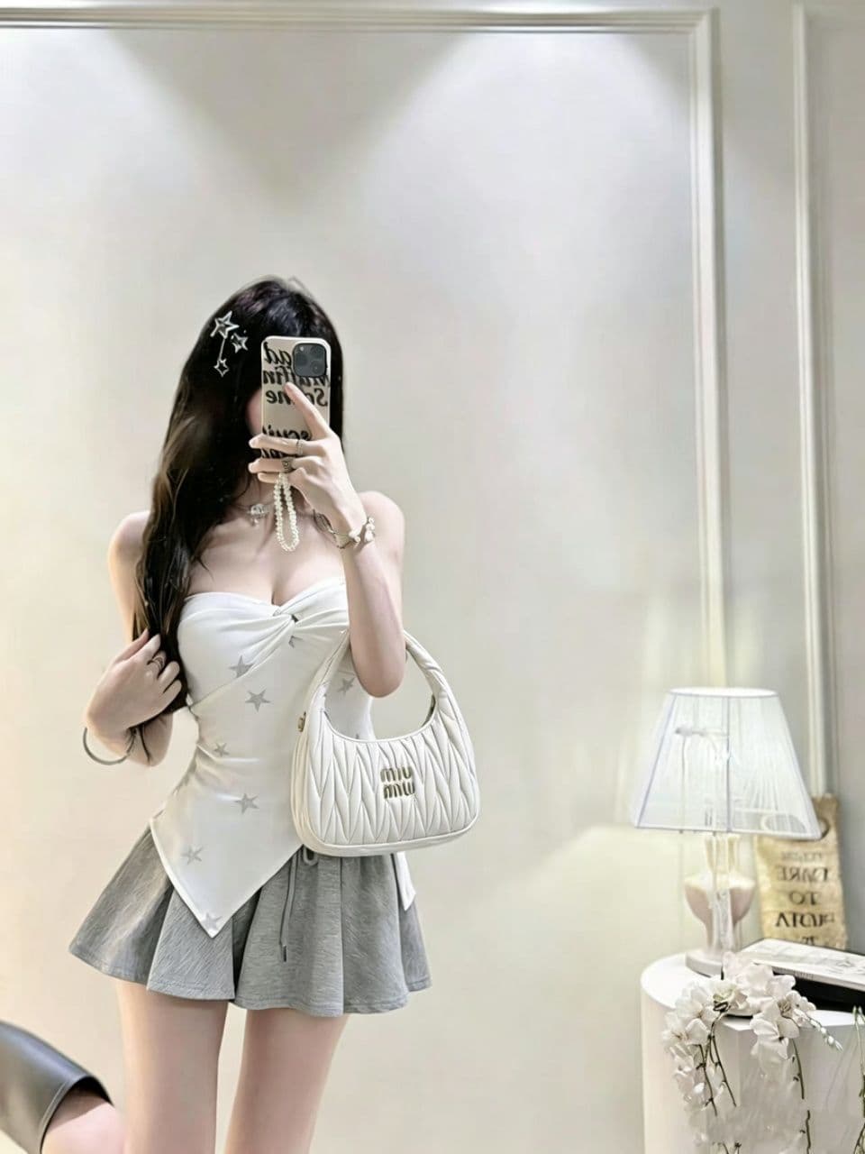 순수한 욕망 핫걸 바람 나비 매듭 튜브탑 조끼 여성 파란색 별 비틀림 디자인 몸매 가꾸기 허리 수축 슬립 맨위 상세 이미지 17