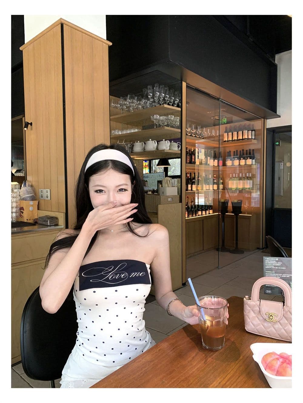 섹시함 도트 무늬 알파벳 프린트 배색 튜브탑 조끼 여성 여름 벨트 가슴 패드 몸매 가꾸기 슬림해 보이는 핫걸 바람 맨위 트렌디 상세 이미지 12