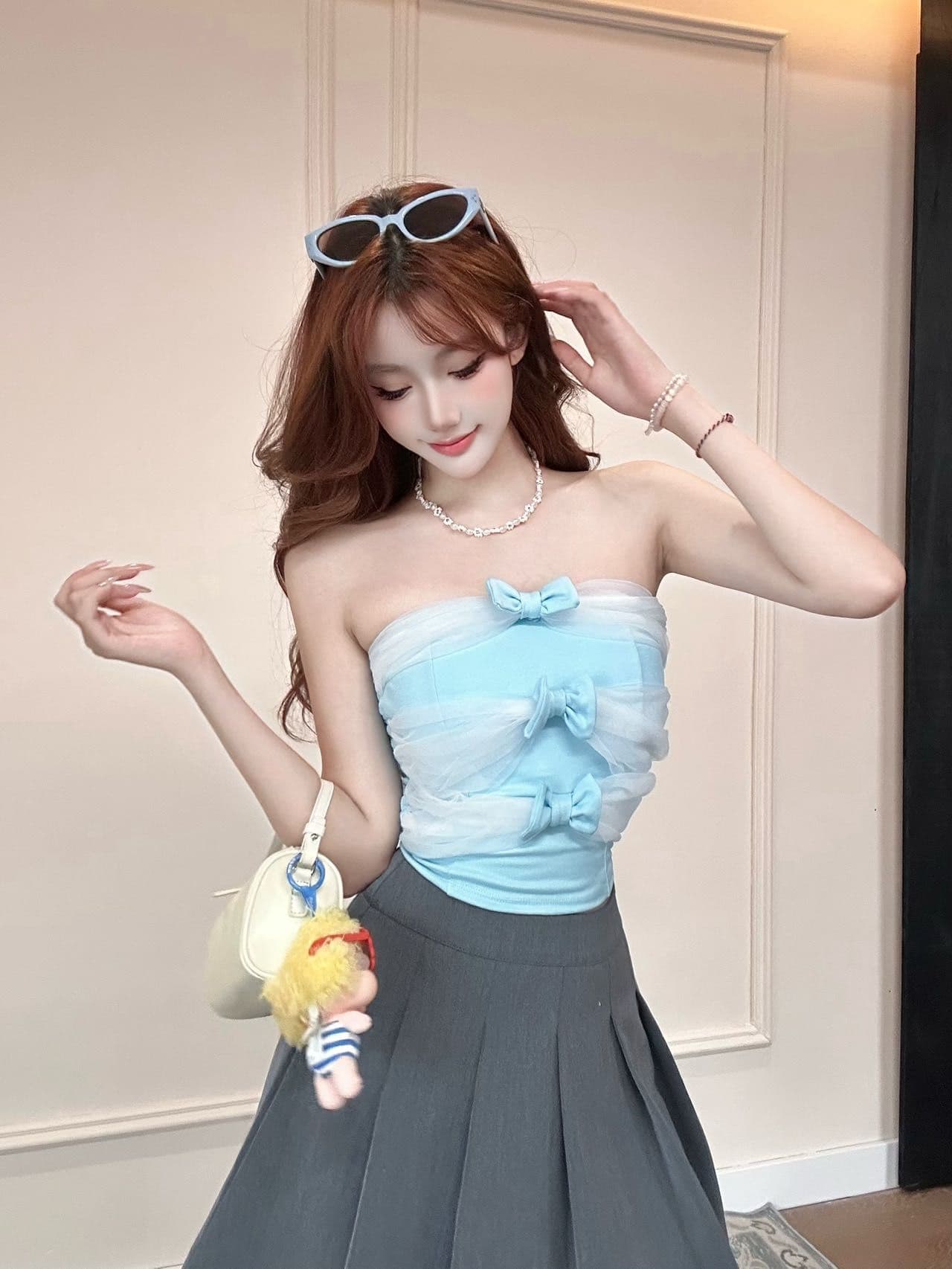 한 부서 작은 샤넬 스타일 프린트 스카프 폴로 칼라 반팔 티셔츠 여성 여름 새로운 몸매 가꾸기 슬림해 보이는 품격 만나는 맨위 상세 이미지 9