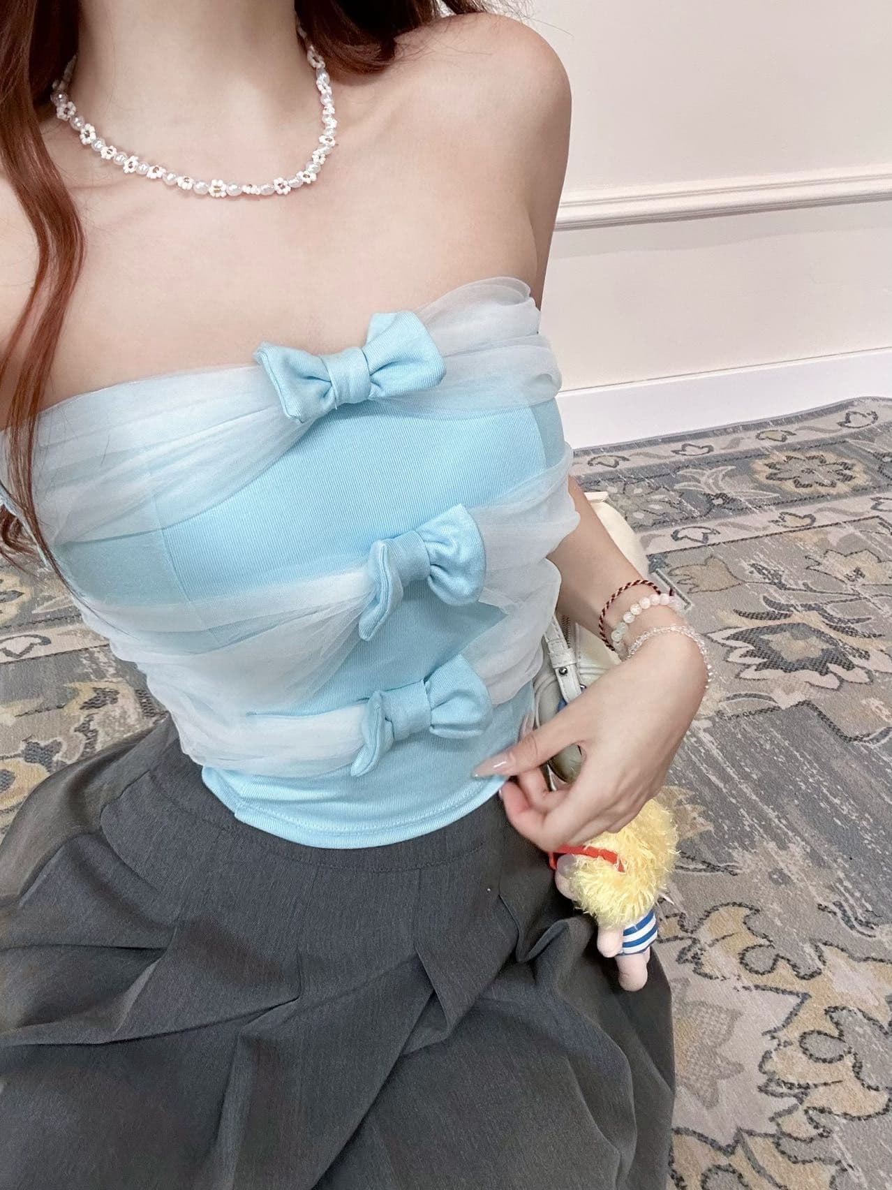 한 부서 작은 샤넬 스타일 프린트 스카프 폴로 칼라 반팔 티셔츠 여성 여름 새로운 몸매 가꾸기 슬림해 보이는 품격 만나는 맨위 상세 이미지 16