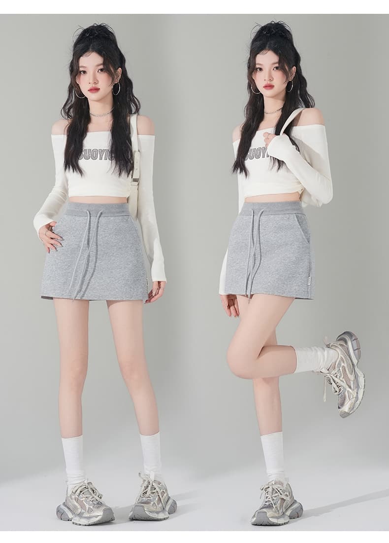 실사 핫걸 펌프 로프 운동 미니 스커트 2026 봄 여름 소녀 운송 동적 하이웨이스트 다용도 타이트 스커트 한 마디 반신 스커트 상세 이미지 9