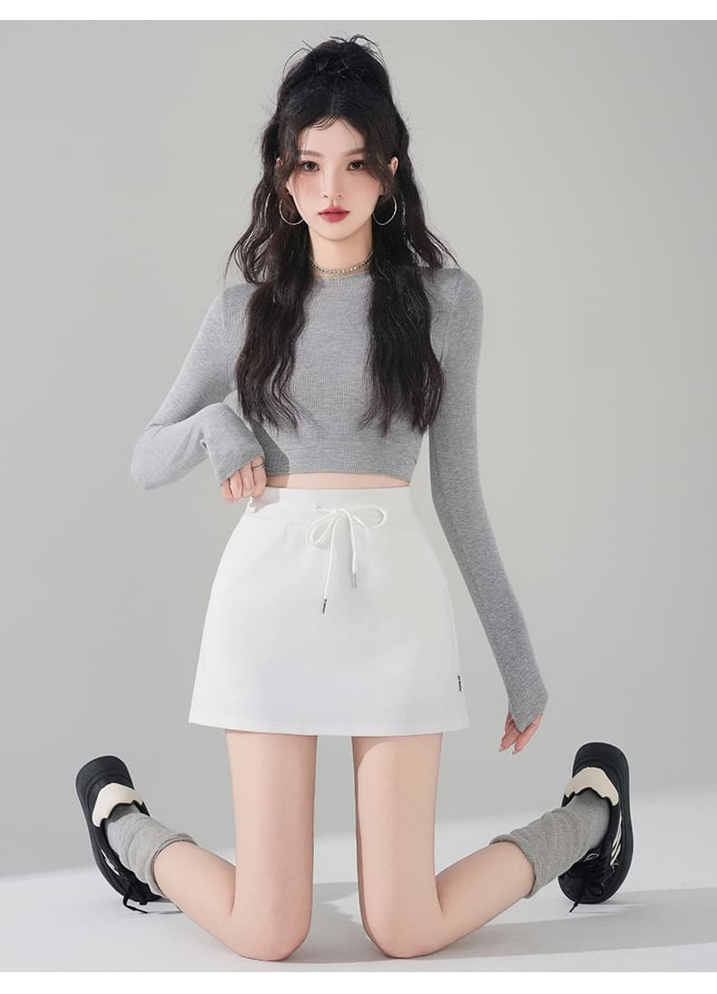 실사 핫걸 펌프 로프 운동 미니 스커트 2026 봄 여름 소녀 운송 동적 하이웨이스트 다용도 타이트 스커트 한 마디 반신 스커트 상세 이미지 18