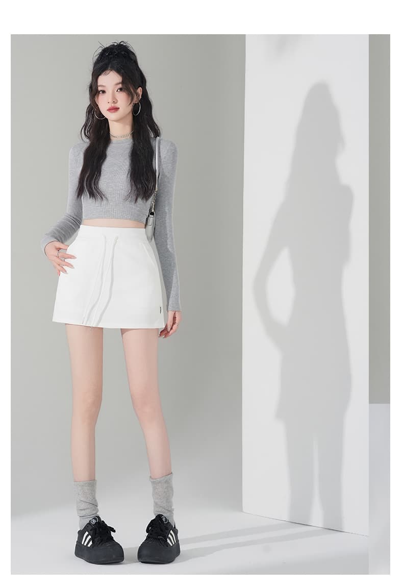 실사 핫걸 펌프 로프 운동 미니 스커트 2026 봄 여름 소녀 운송 동적 하이웨이스트 다용도 타이트 스커트 한 마디 반신 스커트 상세 이미지 22