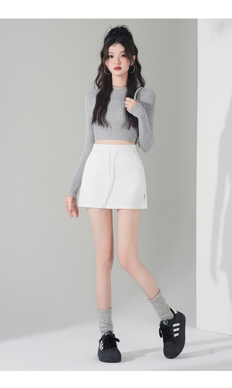 실사 핫걸 펌프 로프 운동 미니 스커트 2026 봄 여름 소녀 운송 동적 하이웨이스트 다용도 타이트 스커트 한 마디 반신 스커트 상세 이미지 23