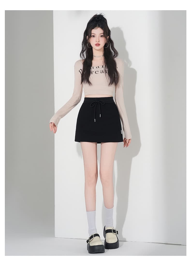 실사 핫걸 펌프 로프 운동 미니 스커트 2026 봄 여름 소녀 운송 동적 하이웨이스트 다용도 타이트 스커트 한 마디 반신 스커트 상세 이미지 35