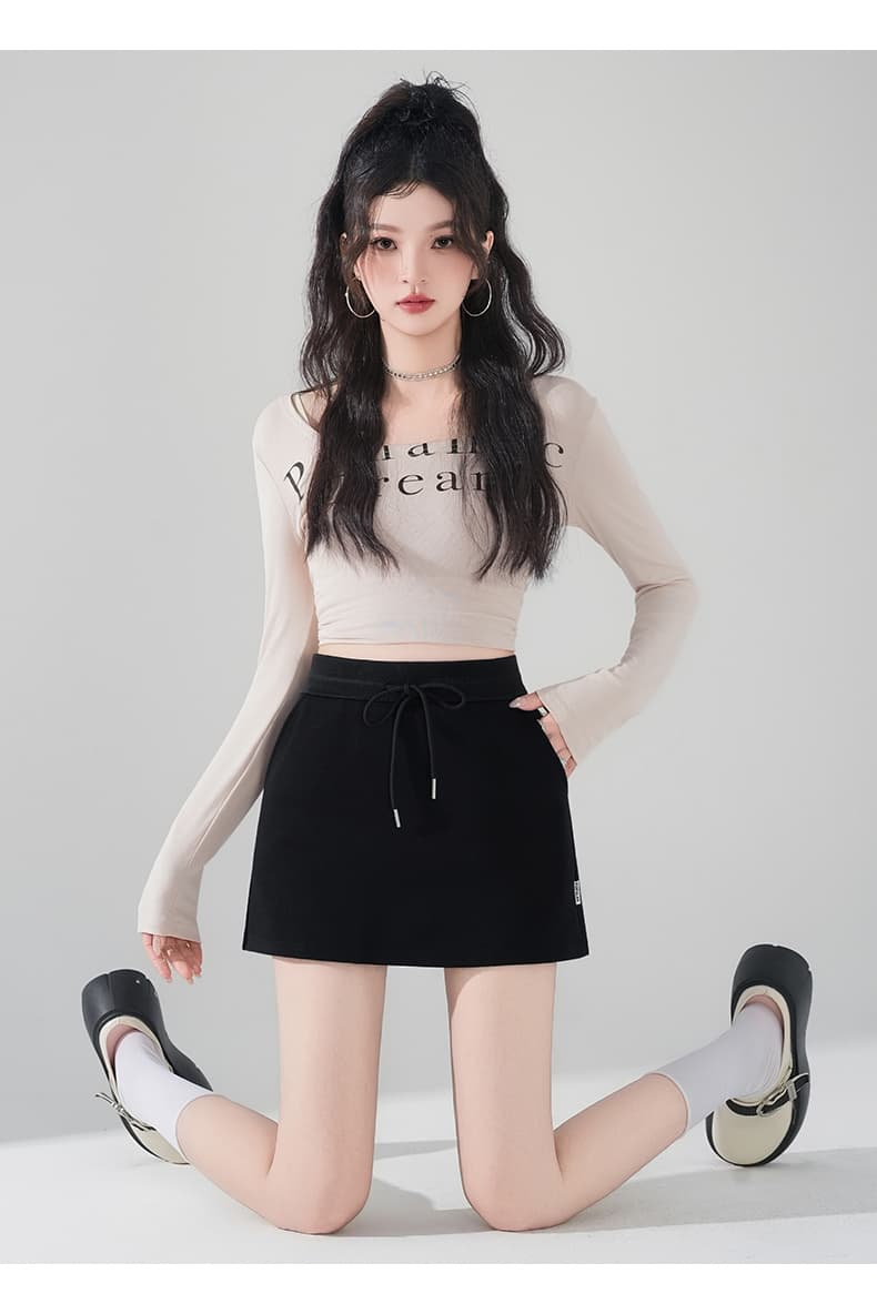 실사 핫걸 펌프 로프 운동 미니 스커트 2026 봄 여름 소녀 운송 동적 하이웨이스트 다용도 타이트 스커트 한 마디 반신 스커트 상세 이미지 36