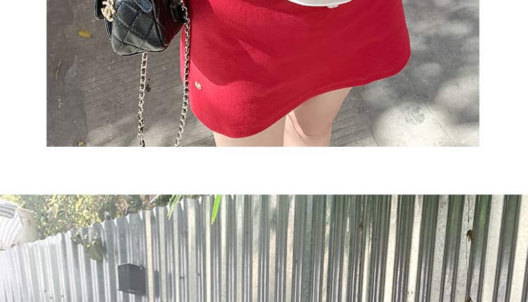 여름 지금 한국 스타일 루즈핏 무거운 작업 수건 자수 연령 감소 순면 티셔츠 운동 반신 스커트 트렌디 엄마 세트 상세 이미지 22