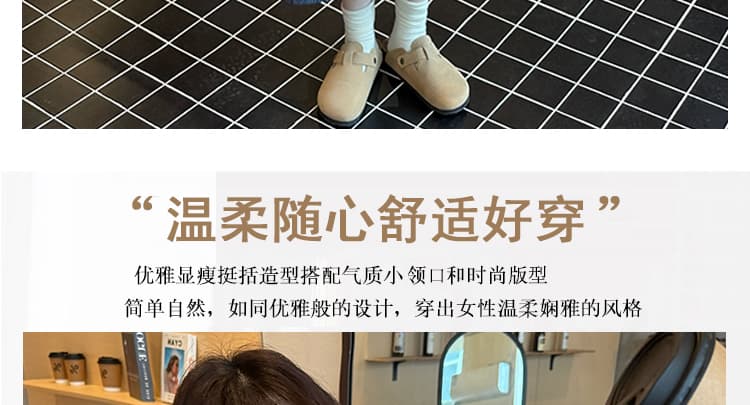 여름 새로운 지금 한국 스타일 루즈핏 연령 감소 꽃잎 칼라 임신 엄마 체크무늬 드레스 상세 이미지 6