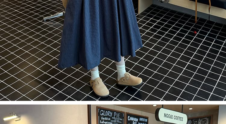 여름 새로운 지금 한국 스타일 루즈핏 연령 감소 꽃잎 칼라 임신 엄마 체크무늬 드레스 상세 이미지 17