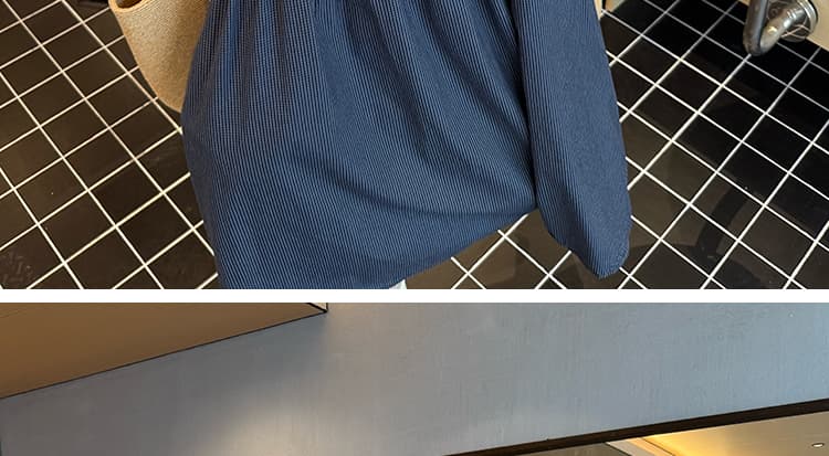 여름 새로운 지금 한국 스타일 루즈핏 연령 감소 꽃잎 칼라 임신 엄마 체크무늬 드레스 상세 이미지 27