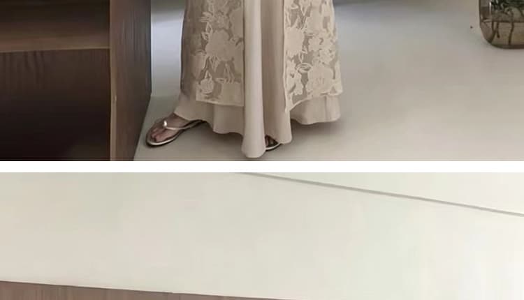 여름 새로운 무거운 작업 프랑스식 자카드 조끼 블라우스 미니멀리즘 슬립 드레스 임신 엄마 품격 세트 상세 이미지 17