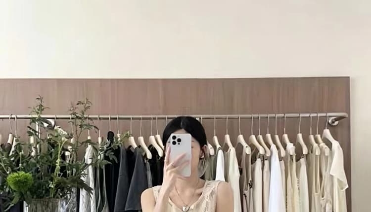 여름 새로운 무거운 작업 프랑스식 자카드 조끼 블라우스 미니멀리즘 슬립 드레스 임신 엄마 품격 세트 상세 이미지 20