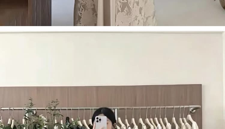 여름 새로운 무거운 작업 프랑스식 자카드 조끼 블라우스 미니멀리즘 슬립 드레스 임신 엄마 품격 세트 상세 이미지 22