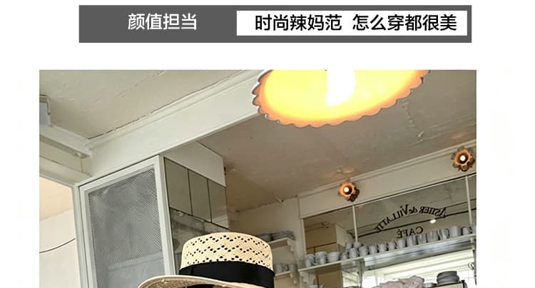 여름 새로운 프랑스식 레이스 V넥 루즈핏 표지 배 임신 엄마 신선함 샤오 바이 치마 상세 이미지 4
