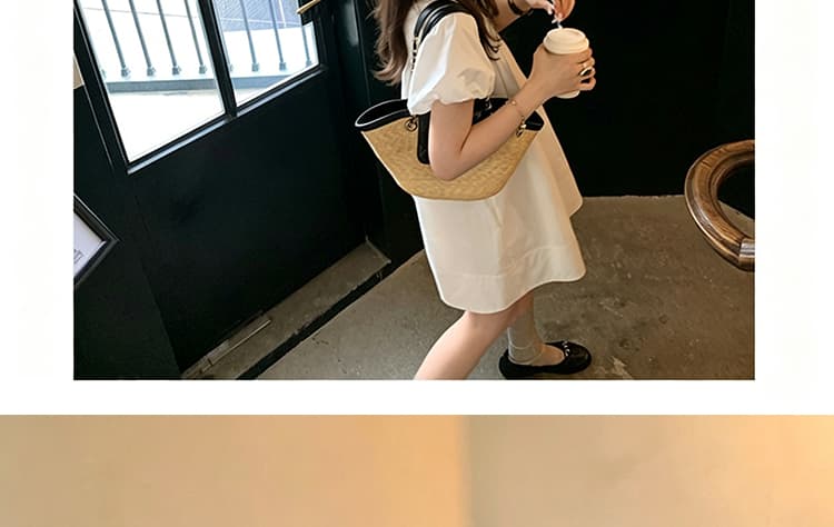 여름 새로운 프랑스식 레이스 V넥 루즈핏 표지 배 임신 엄마 신선함 샤오 바이 치마 상세 이미지 20