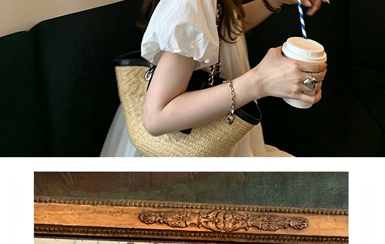 여름 새로운 프랑스식 레이스 V넥 루즈핏 표지 배 임신 엄마 신선함 샤오 바이 치마 상세 이미지 22