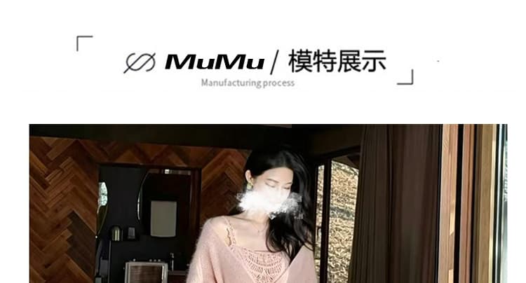 가을 겨울 지금 프랑스식 부드러운 품격 루즈핏 오픈 가디건 슬립 드레스 임신 엄마 스웨터 투피스 슈트 상세 이미지 8