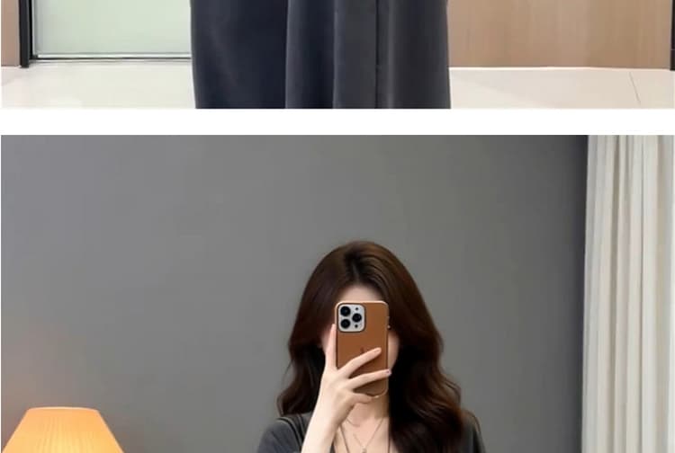가을 새로운 캐주얼 카디건 코트 슬립 와이드 레그 팬츠 트렌디 엄마 외국 가스 패션 3종 세트 상세 이미지 42