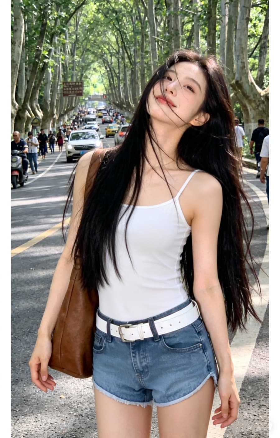 2026 다용도 새로운 사계절 섹션 더 적은 랙 프랑스식 레트로 여성 허리 수축 슬림해 보이는 품격 흑인과 백인 캐미솔 상세 이미지 4