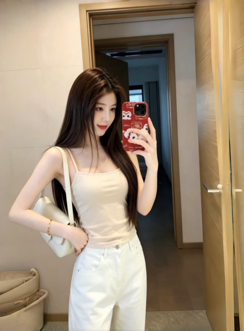 실사 캐미솔 인벤토리 충분하다 샤오홍 예약하기 흔들어서 톤 인터넷 유명인 같은 단락 인사이드 가져 가라. 외출용 필수 슬립 여성 상세 이미지 22