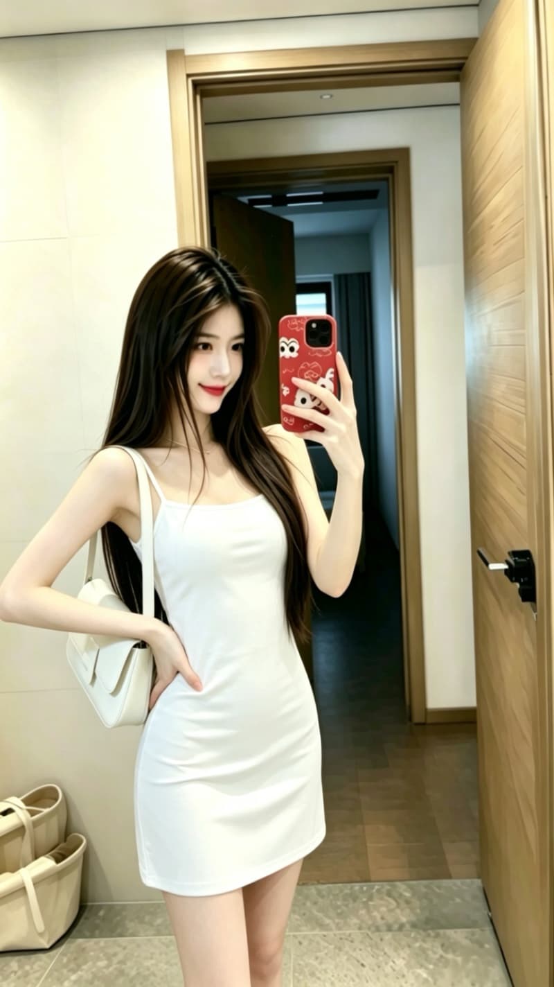 실사 흑인과 백인 색상 인사이드 가져 가라. 중간 길이 캐미솔 기본 스커트 여성 섹시함 몸매 가꾸기 속치마 다용도 기본 셔츠 상세 이미지 7
