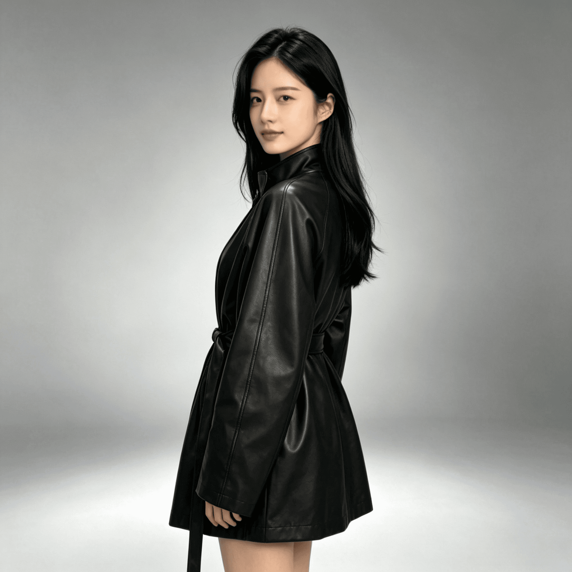 디자인 고급 센스 튀김 거리 레트로 정장 가죽 재킷 재킷 가을 레이스업 가죽 재킷 인터넷 유명인 맨위 도시 기능 바람 이미지 2