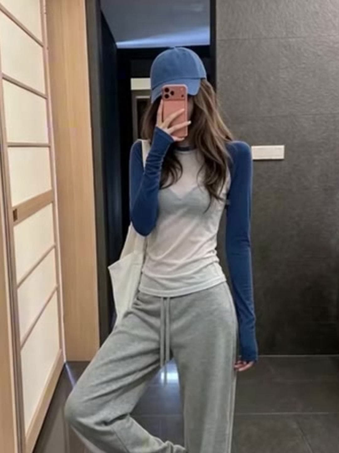 한 부서 chic 긴팔 티셔츠 반바지 캐주얼 세트 여름 2026 새로운 작은 키 절묘한 착용 가져 가라. 전체 집합 상세 이미지 4