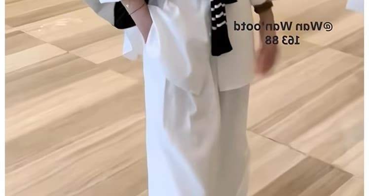 질량 선물 물품 2026 이른 가을 임산부 세트 루즈핏 셔츠 맨위 와이드 레그 팬츠 긴 바지 봄 가을 투피스 세트 상세 이미지 34