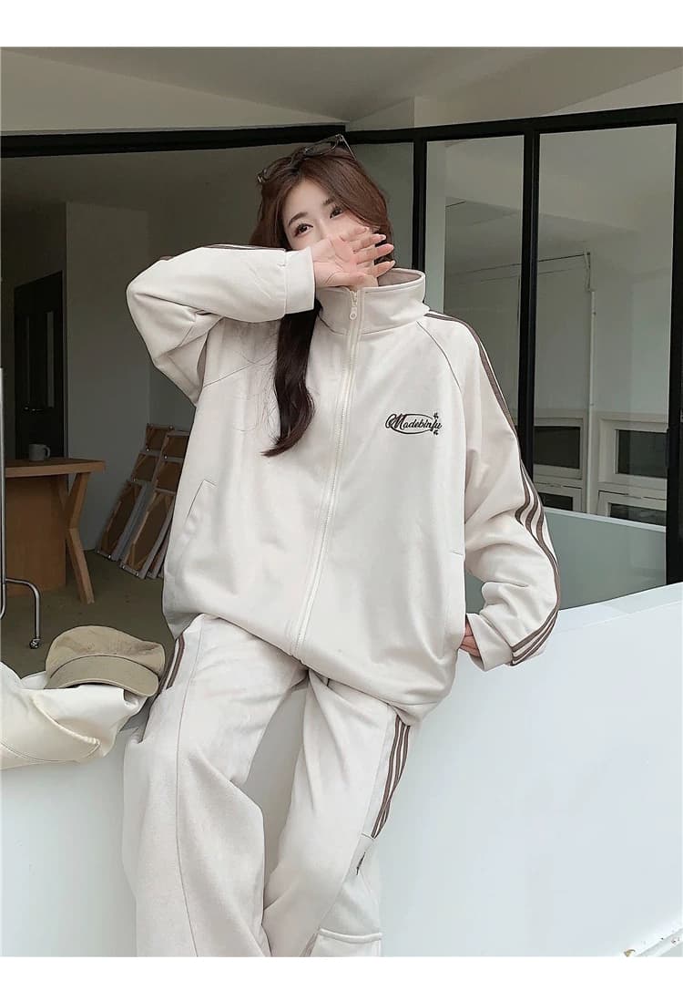 질량 선물 물품 2026 봄과 가을 옷 임산부 세트 후드티 재킷 복부 지지 와이드 레그 팬츠 봄 가을 투피스 세트 상세 이미지 18